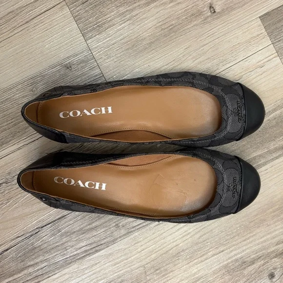Coach Shoes Coach Chelsea Signature Black Ballet Flats Size